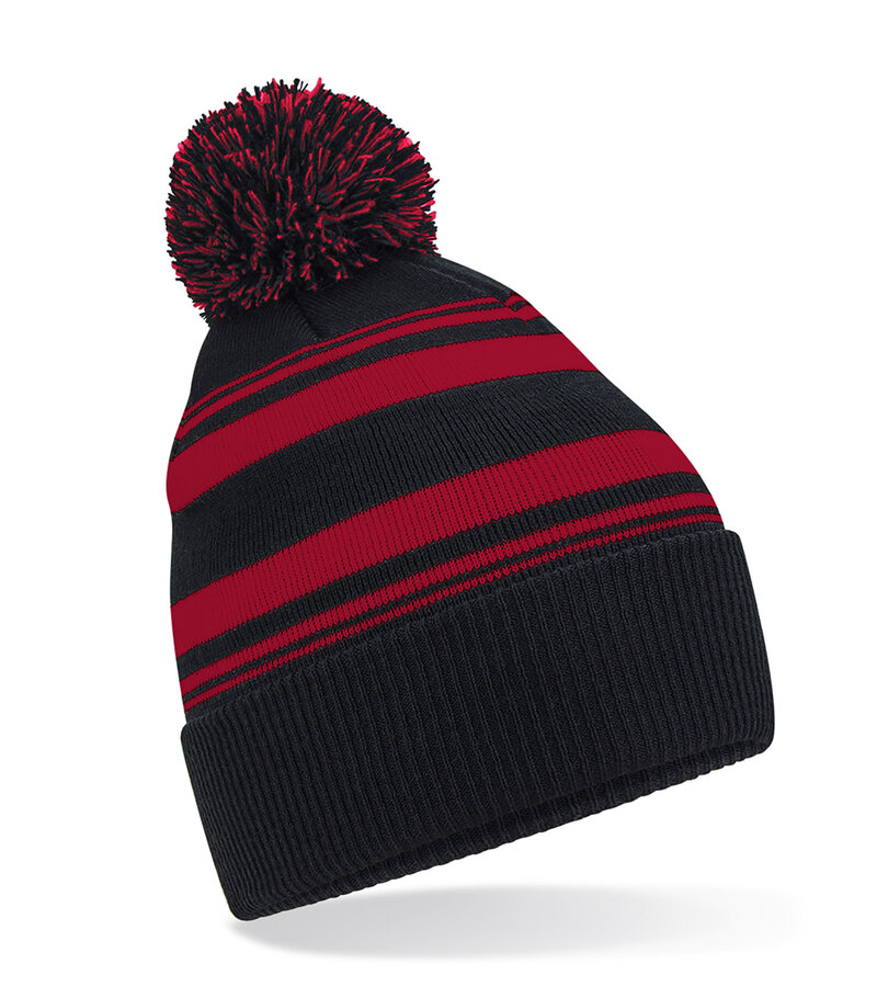 Beechfield_Striped-Fan-Beanie_B473R_black_classic-red