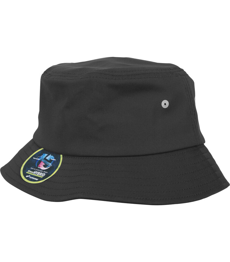 Flexfit-Yupoong_Nylon-Bucket-Hat_FF5003N_5003N_black_left