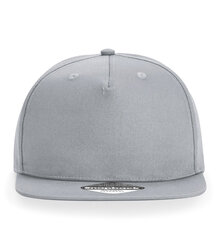 Beechfield_5-Panel-Snapback-Rapper-Cap_B610_light-grey_front-on-shot