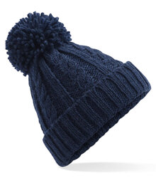 Beechfield_Cable-Knit-Melange-Beanie_B480_Navy