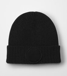 Beechfield_Circular-Fashion-Patch-Beanie_B332R_black_flat-shot