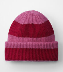 Beechfield_Colour-Block-Beanie_B391R_true-pink_classic-red_flat-shot