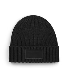 Beechfield_Fashion-Patch-Beanie_B442R_black_flat-shot