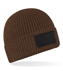 Beechfield_Fashion-Patch-Beanie_B442R_walnut_black