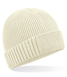 Beechfield_Organic-Cotton-Engineered-Patch-Beanie_B438N_sand