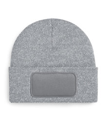 Beechfield_Original-Patch-Beanie_B445_heather-grey_flat-shot