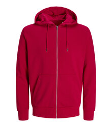 Jack-Jones-Produkt-Blanks_PKTGMS-Blank-Basic-Zip-Hood-Sweat_12263907_Lipstick-Red_front_5715603398892_001