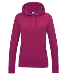 Just-Hoods-Girlie-College-Hoodie-JH001F HOT PINK (TORSO)