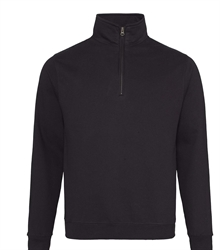 Just-Hoods-Sophomore-1-4-Zip-Sweat-JH046 JET BLACK (TORSO)