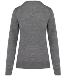 Kariban-Premium_Ladies-V-neck-Merino-Jumper_PK911-B_GREYHEATHER