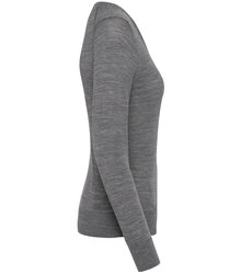 Kariban-Premium_Ladies-V-neck-Merino-Jumper_PK911-S_GREYHEATHER