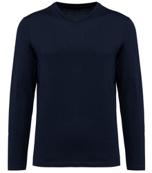 Kariban-Premium_Mens-V-Neck-Long-Sleeved-Supima-T-shirt_PK306_DEEPNAVY