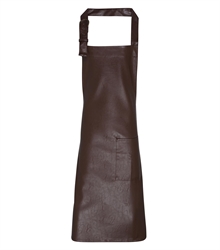 Premier-Faux-Letaher-Bib-Apron-PR139-Brown-FT