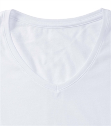 Russell-Childrens-v-neck-HD-T-166F-white-bueste-detail