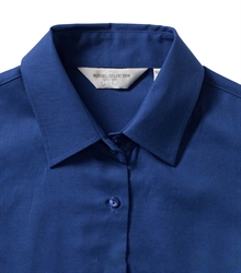 Russell-Ladies-Long-Sleeve-Classic-Oxford-Shirt-932F-bright-royal-detail