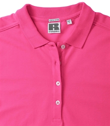 Russell-Ladies-Stretch-Polo-566F-fuchsia-bueste-detail