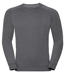 Russell-Mens-HD-Raglan-Sweat-280M-Grey-marl-front