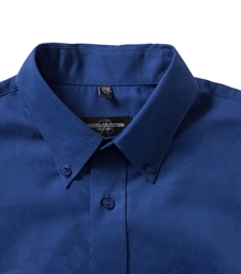 Russell-Mens-Long-Sleeve-Classic-Oxford-Shirt-932M-bright-royal-detail