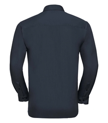 Russell-Mens-Long-Sleeve-Classic-Polycotton-Poplin-Shirt-934M-French-navy-back