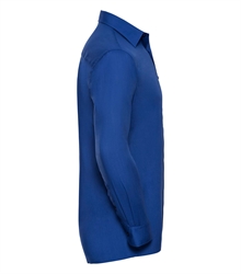 Russell-Mens-Long-Sleeve-Classic-Polycotton-Poplin-Shirt-934M-bright-royal-side