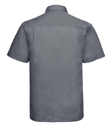 Russell-Mens-Short-Sleeve-Classic-Polycotton-Poplin-Shirt-935M-Convoy-grey-back