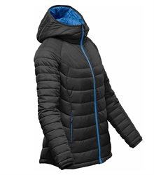 Stormtech-Womens-Stavanger-Thermal-Jacket-AFP-2W-SIDE-HOOD-DOWN-BLACK-AZUREBLUE