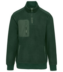 WK-Designed-to-Work_Unisex-Eco-Friendly-Fleece-With-Zipped-Neck_WK905_FORESTGREEN