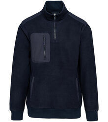 WK-Designed-to-Work_Unisex-Eco-Friendly-Fleece-With-Zipped-Neck_WK905_NAVY