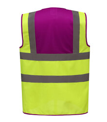 Yoko_Hi-Vis-2-Band---Braces-Waistcoat_HVW100_Hi-Vis-Yellow_Raspberry_Rear