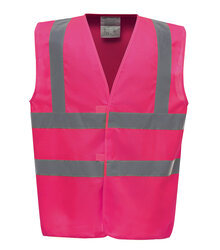 Yoko_Hi-Vis-2-Band---Braces-Waistcoat_HVW100_Pink_Front