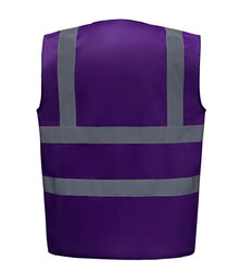 Yoko_Hi-Vis-2-Band---Braces-Waistcoat_HVW100_Purple_Rear